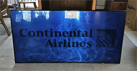 Vintage Blue/Black Letter Continental Air Lines Wall Art