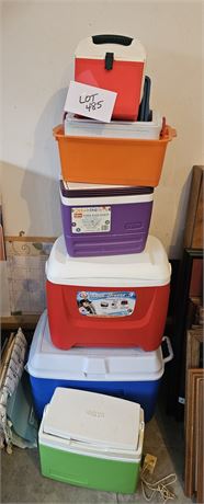 Mixed Cooler Lot- Igloo, Thermos, & More