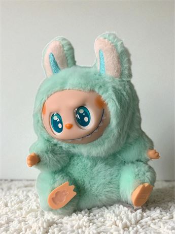 Popmart THE MONSTERS Have a Seat Vinyl Faced Green Plush Toy (Labubu Like)