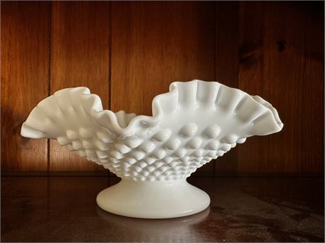 Hobnail Milk Glass Dish