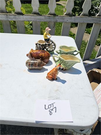 McCoy Creamer & Sugar, Planter, Piggy Bank & More