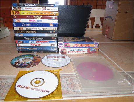 Movies: DVD's, 2 VHS, 1 Blueray