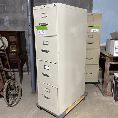 HON Four Drawer Filing Cabinet (2) w/ Dolly