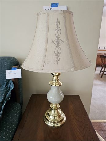 Medallion Brass & Ceramic Table Lamp