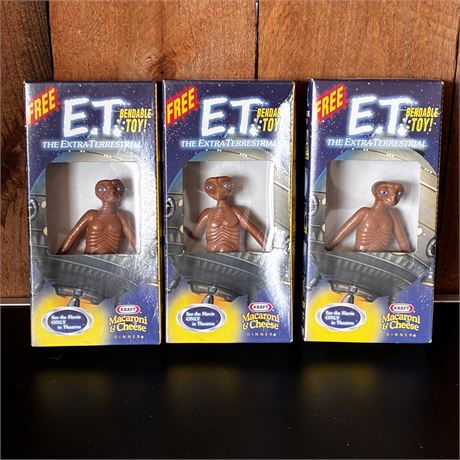 Kraft Mac & Cheese E. T. Bendable Toys from 2002