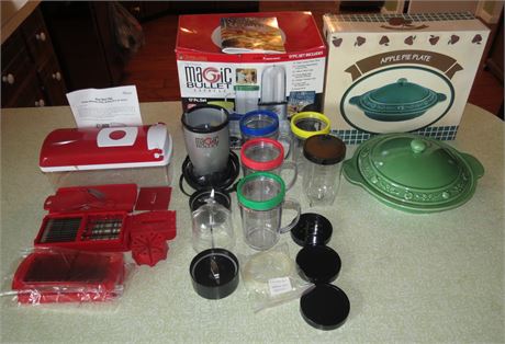 Apple Pie Plate, Dicer, Magic Bullet Express