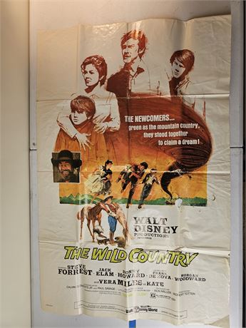 1970 Walt Disney "The Wild Country" Movie Poster