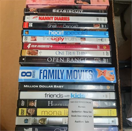 DVD Movie Lot - Seabiscuit, The Ugly Truth, One True Thing, The Nanny Dairies