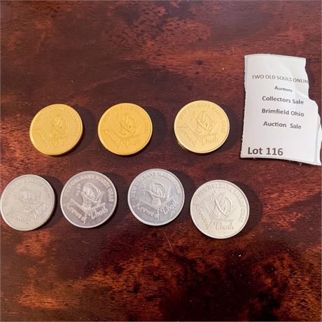 Mardi Gras Doubloons From the Krewe of Thoth Token Exonumia Lot