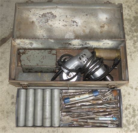 Toolbox With Drill, Drill Bits