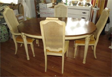 French Provincial Table & 4 Chairs