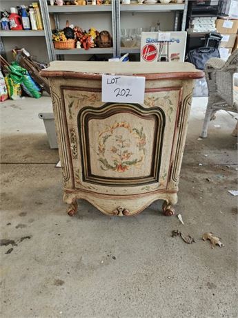 Wood Faux Distressed Cabinet