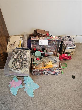 Large Crafting Lot - Material / Books / Notions & More