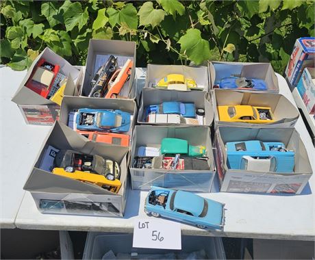 Mixed 1.24 Scale Model Kit Cars- Monogram, Lindberg, ATM & More