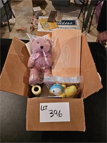 Mixed Baby Items, Berenguer Doll, Steelers Bibs & More