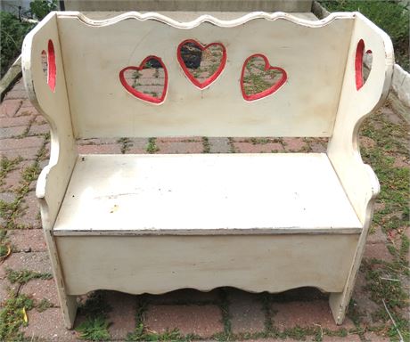 Small White Bench