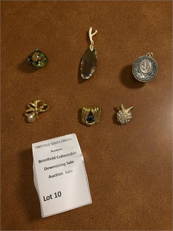 Nolan Miller Omega Slide Pendant Trio, Agate Tree Leaf Pendant