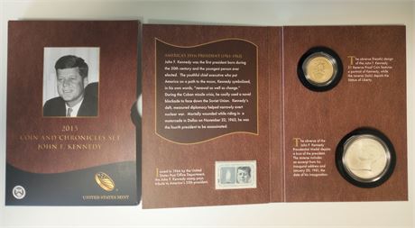 John F. Kennedy 2015 Coin & Chronicles Set