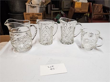 Mixed Pressed Glass Creamer Lot
