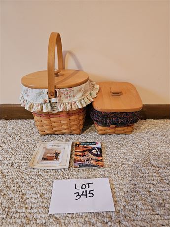 Longaberger '01 Mother's Day Blossom's Basket & '98 Fathers Day Basket