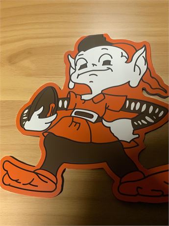 Brownie the Elf Cleveland Browns Die-Cut NFL Football Wall Sign