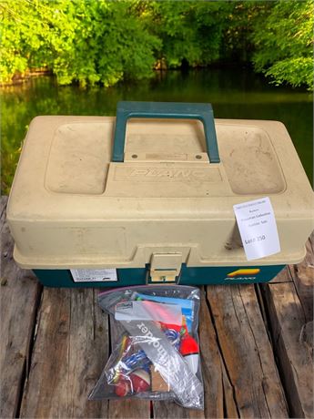 Vintage Multiple Drawer Plano Tackle Box With Fishing Lures & Other Gear