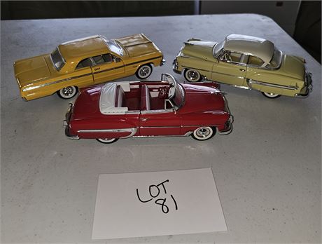 Model Cars 1953 Belair Yellow, 1954 Belair & 1953 Impala