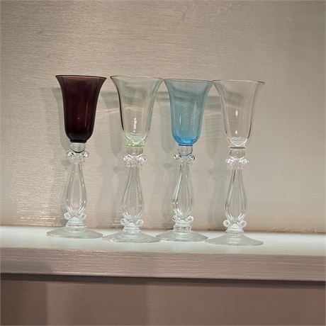 Cambridge Glass Regency Stradovari Cordial Glasses ~Set of 4