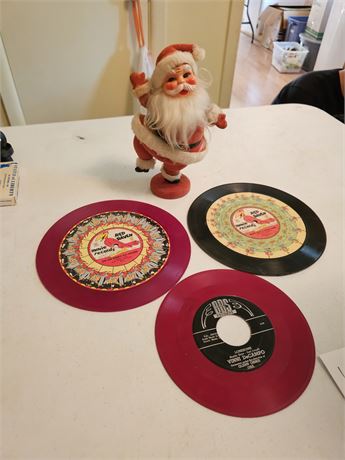 Vintage Felt Santa  / Vintage Kids Records