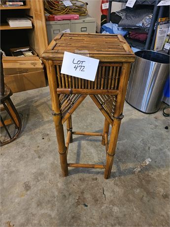 Vintage Rattan Lamp Table With Drawer