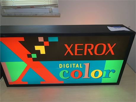 Xerox Digital Color Backlit/Illuminated Double Sided Advertising Display Sign