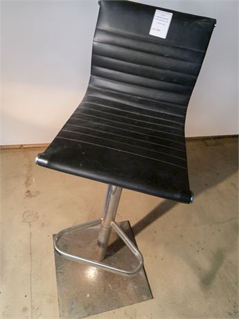 Master Adjustable Barstool W/Faux Leather Seat & Chrome Base