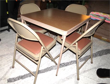 Card Table, 4 Chairs