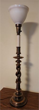Vintage Brass Stiffel Barley Twist Torchiere Table Lamp