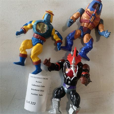 1980s Mattel Masters of the Universe Action Figures Sy-Klone, Roboto, Two Bad