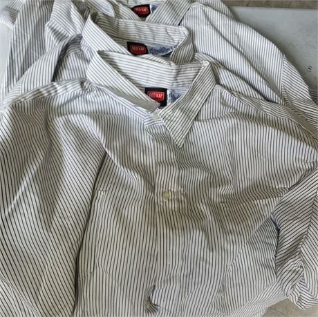 Red Kap Long Sleeve Pin Striped Work Shirt Lot (Size 4XL)