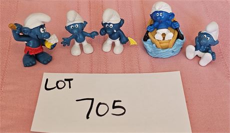 Original Vintage PVC Schleich Peyo Mixed Figurines Lot - 1980's Dates, Sizes