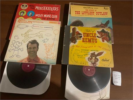 Kids Album Lot - Mouseketeers, Uncle Remus, Little Brave Sambo & More
