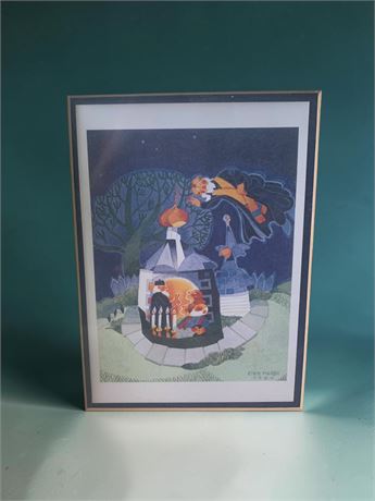 LE Lithograph Print St. Nicholas Church, Juneau by Alaskan Artist Rie Muñoz
