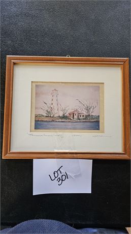 ARTIST SIGNED LIGHT HOUSE PRINT NASSAU