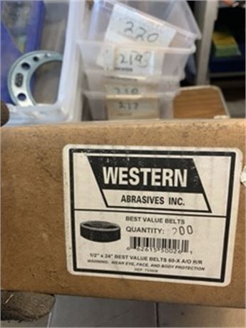 Western Abrasives Inc. Sanding Belts 2 Boxes Sealed