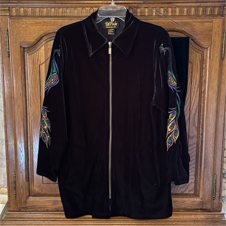 Women's Bob Mackie Zip Up Jacket w/ Coordinated Pants - Size Small & 6