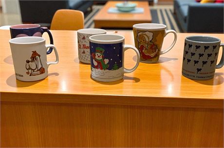 Collectible Mug Lot - St Thomas V.I., Max-A-Million Dog, Purple/Pin Mug & More