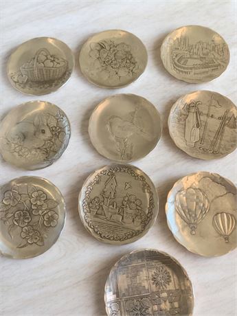 Wendell August Forged Metal Collectible Coasters - Set of 10