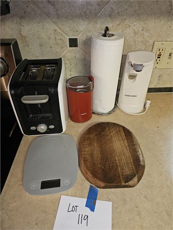 Kitchen Scale / Cutting Block / Black & Decker Can Opener / Toaster & More