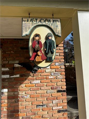 Outdoor Welcome Hanging Sign