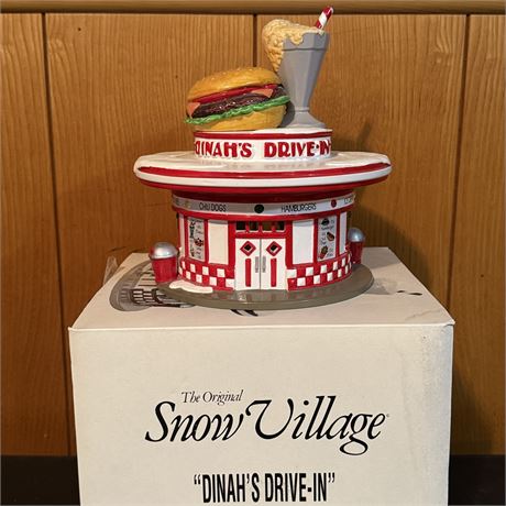 Dept. 56 Snow Village "Dinah’s Drive-In" 1993