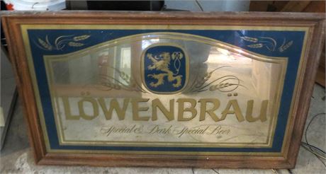 Lowenbrau Mirrored Beer Sign