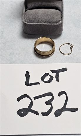14K Size 9 Gold Band 1.62 DWT