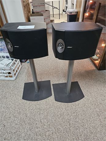 Bose Speaker Set Model : 301-V with Metal Stands